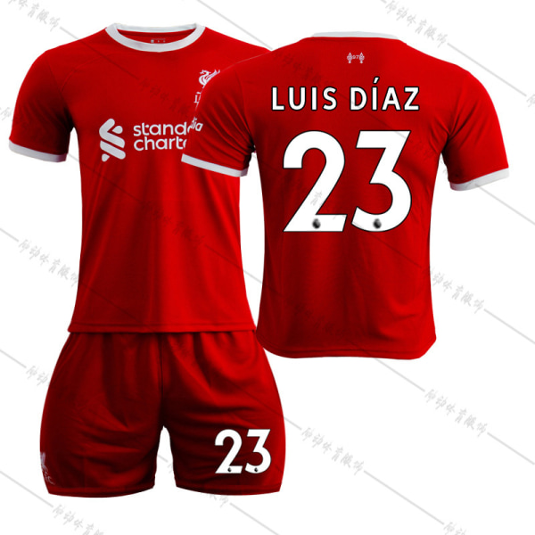 2023-24 ny sæson Liverpool hjemme rød nr. 11 Salah 9 Firmino 27 Nunez fodboldtrøje No number socks #18