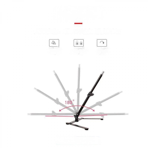 Overhead ramme + 26cm ringlys + robotarm + mobiltelefon bordbrakett Lazy overhead skyvebrakett fylllys
