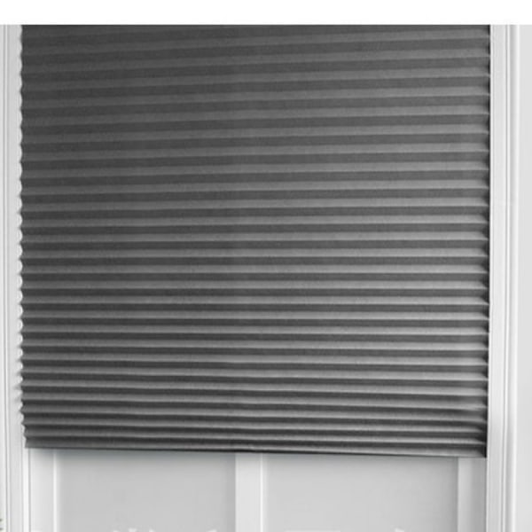 Selvklæbende plisségardiner Mange størrelser/Farver Nem montering Vinterhave Grå Grey 60*150CM