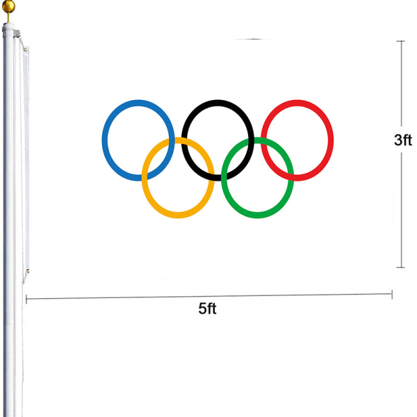 Olympic Flag, Paris 2024 Olympic Flags, 150x90 cm Olympic Games Flag Decoration, Olympic Decoration 2024, Olympic Flags 2024