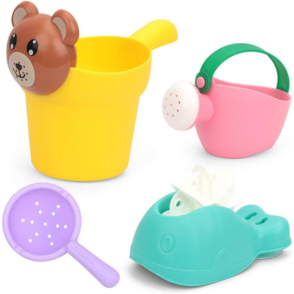 Barnbadleksaker 4 Set Duschvatten Babyvattenflaska Set