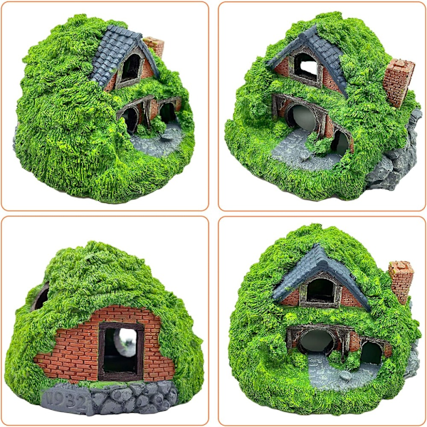 Akvarium Dekoration Hobbit Hus Betta Skjulested Hule