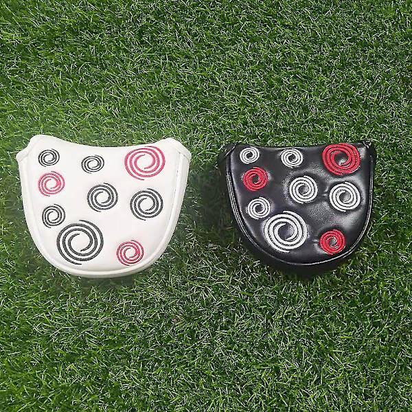Golf-mailan päällinen Golf Mallet Putter -suojat Nahkainen päällinen Magneettilukko Black