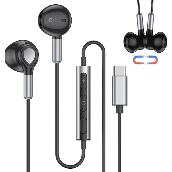 USB-C-kuulokkeet Samsung Galaxy S22 Ultra S21 FE S20 A53 -puhelimille