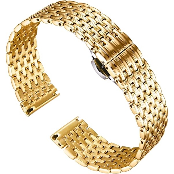 Stainless Steel Watch Band Ultra Thin Mesh Lightweight Watch Bands Replacement Polished