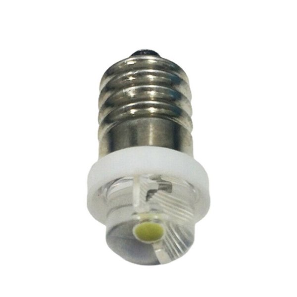 3/4,5/6V 0,5W Lommelygte Pære 6000K Hvid LED E10 Fatning 3V