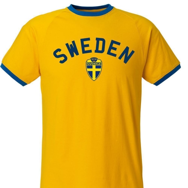 Sweden T-shirt med Print med Sverigemärke Ringer shirt Yellow S Yellow pp
