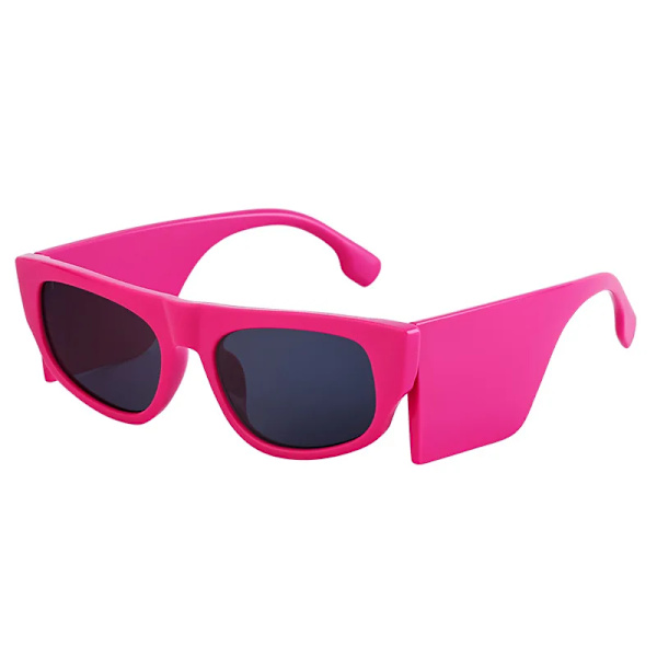 2024 Ny Ankomst Retro Små CatEye Anpassade 3D Metall Logotyp Bred Ben Solglasögon Kvinnor C7 Fashion