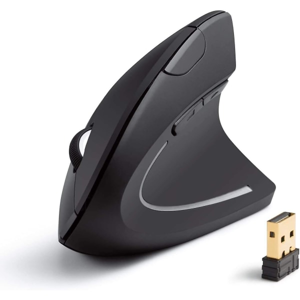 Anker 2.4G trådløs vertikal ergonomisk optisk mus 800/1200/1600 DPI 5 knapper til bærbar computer