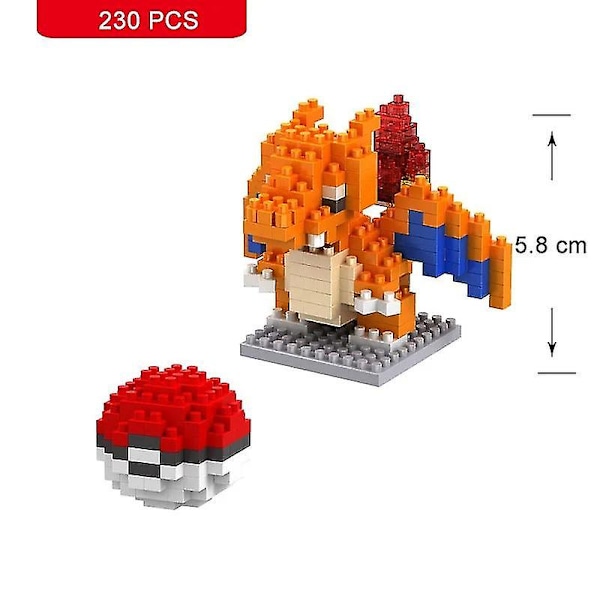 Nano Blocks Pienet Rakennuspalikat Pikachu Tiilimalli Oppimislelut Lapsille Syntymäpäivä Tiilipalikat Charizard