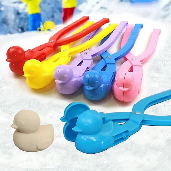Andeformet snøballmakerklemme 1 stk. Barn utendørs vinter snøform morsomme leker Db gul Yellow 1 pc