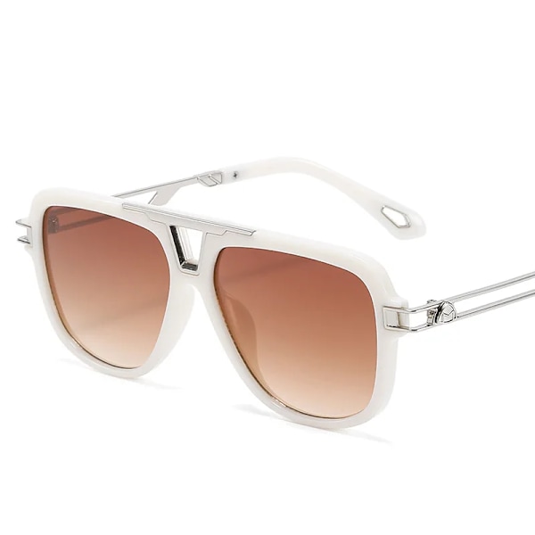 Metall fyrkantiga bågar solglasögon män och kvinnor Padda solglasögon UV-skyddsglasögon gatufotografering trend solglasögon C4 fashion