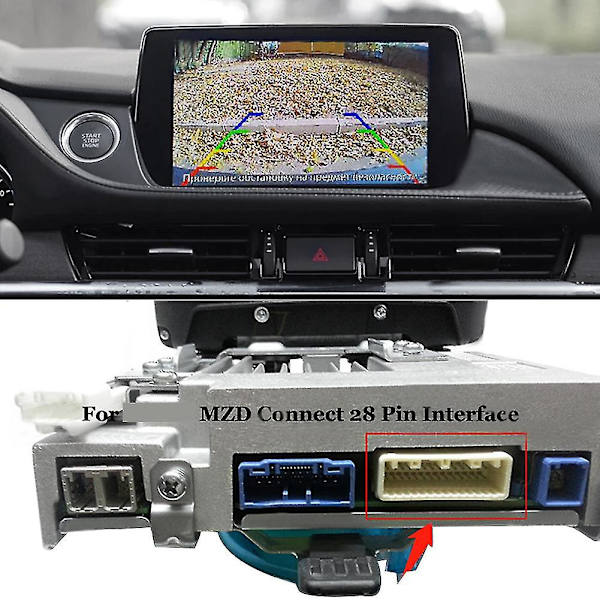 28-bens bil Rca-videobakkamera-konverterkabeladapter til 2 3 6 -5 Demio Axela Roadster Mx-5 Mi