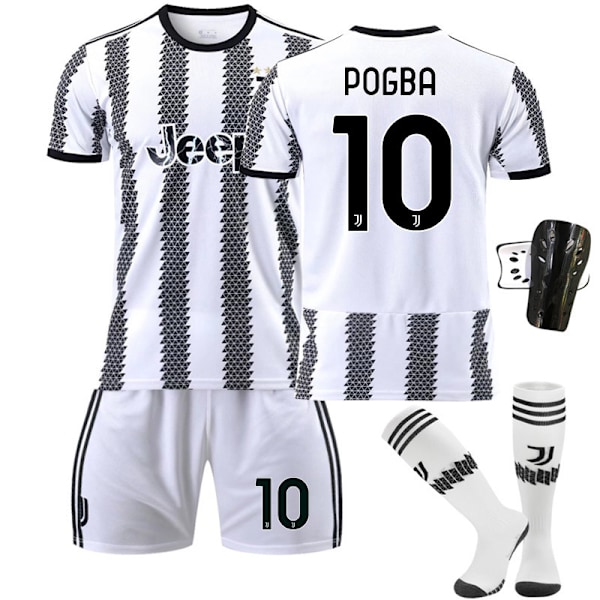 22-23 Uusi versio Juventus nro 7 Hovey nro 10 Pogba 22 Di Maria 10 Dybala Jalkapallopaita setti Chiesa No. 7 with socks #M