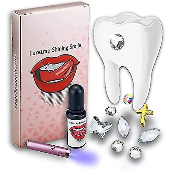 DIY dental Gemst Kit with light curing and glue, 20 Tiktok Crystal Jewelry Starter Kit null none