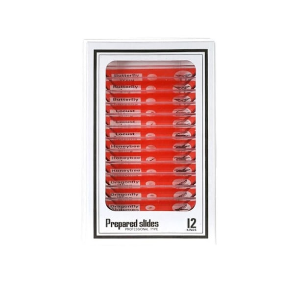 Mikroskopglas Mikroskop prøve præparerede glas RØD