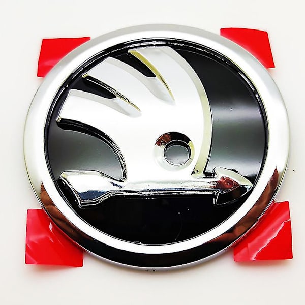 Takaluukun etumerkki, 3D-metalliset tarrat, Skoda, auton koristelogo, 2 kpl