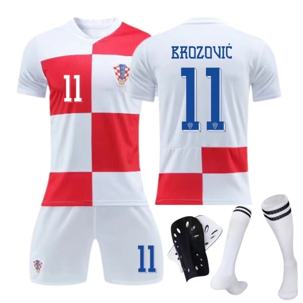 Kroatiens hemmatröja 2024-2025 nr 10 Modric barn- och vuxenstorlek fotbollströja No socks size 11 16