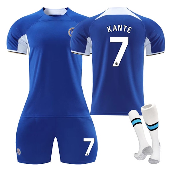 23-24 Chelsea koti lasten opiskelijoiden harjoituspuku jersey urheilujoukkueen asu NO.7 KANTE NO.7 EDGE 18