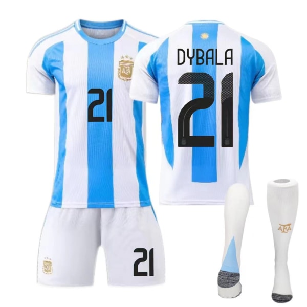 Amerikan Cup - Argentiinan kotipaita nro 10 Messi nro 11 Di Maria lasten aikuisten puku urheilu No. 21 with socks XL