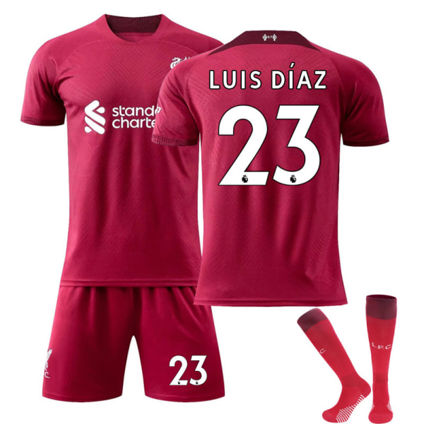 22-23 kauden Liverpoolin kotipaita nro 11 Salah pelipaita nro 10 Mane jalkapalloasu nro 4 Van Dijk No. 23 with socks Children's size 22