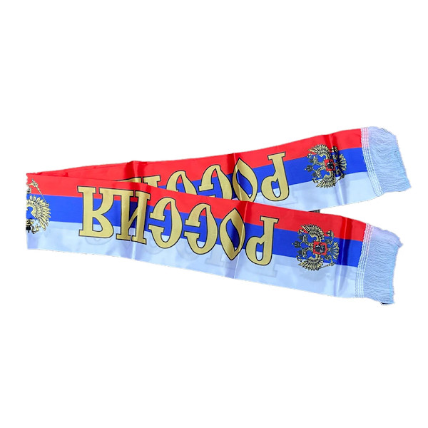 zwjflagshow Russisk flag Tilpasset tørklæde fodboldhold 14*130cm Tørklæde Tryk Satin Russisk flag Tørklæde camouflage camouflage 14x130cm 10pcs