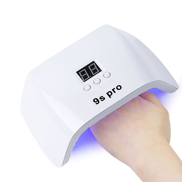 120w LED-neglelampe UV LED-neglelampe med sensor/LCD-display Profesjonell LED-neglelampe 9s gelneglelampe LED UV-neglelampe white