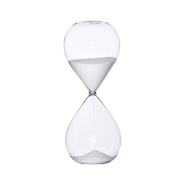 5/30/60 Minuters Rund Sandstimer Personlighet Glas Timglas Ornament Nyhet Tidshanteringsverktyg White 5 Minutes