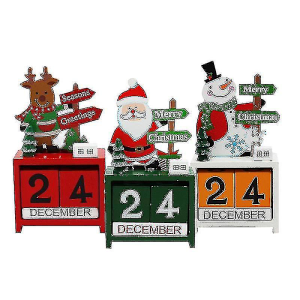 Julkalender Datumräknare Ornament Bordsskylt Block Jul Dekoration