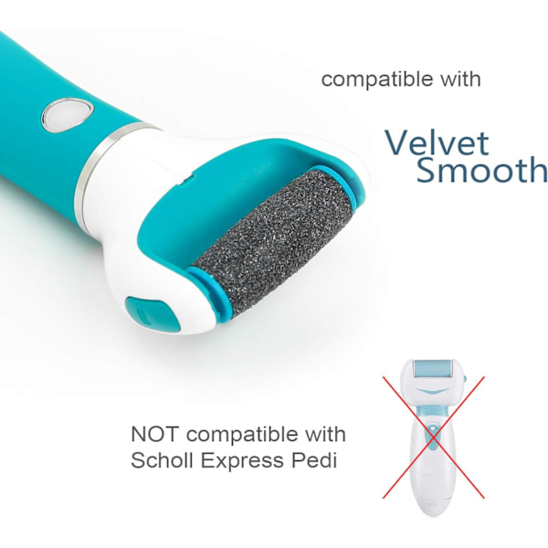 [Pakke med 9] Scholl Velvet Smooth Pedi Utbyttbare Ruller