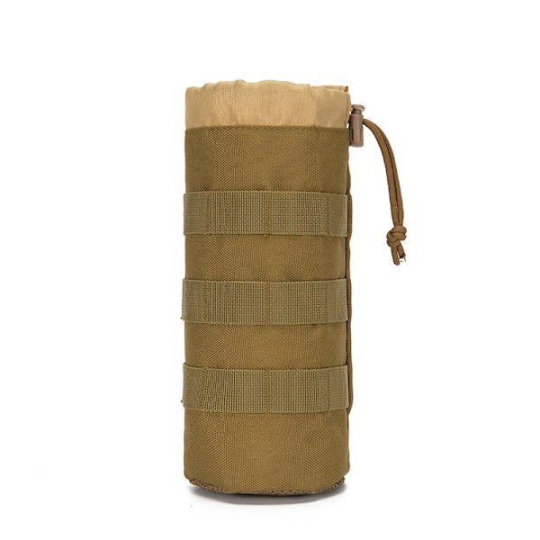 Taktisk Molle Vandflaske Taske Militær Udendørs Camping Vandreture Snørebånd Vandflaske Holder Multifunktion Flaske Taske L Size Khaki