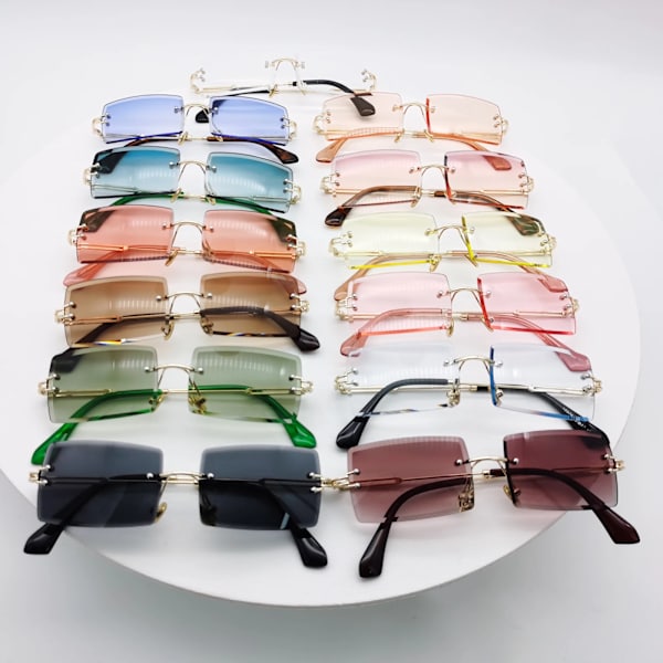 Willpower Shades Ramlösa Solglasögon Rektangulär Ramlös Liten Fyrkantig Solglasögon Kvinnor Solglasögon För Damer 3