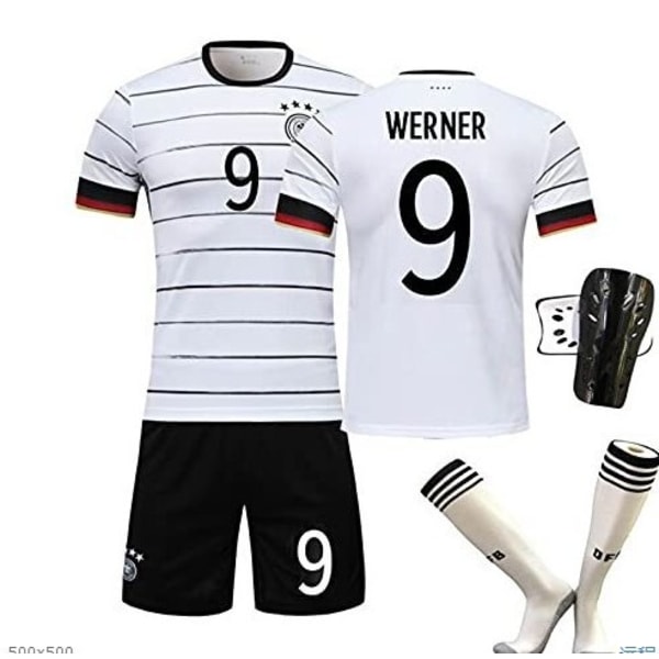 2021 Tysk landshold nr. 13 Muller fodboldtrøje sæt til mænd og kvinder, voksne og børn, konkurrenceuniform, træningspersonlig trøje German No. 9 three-piece suit 16