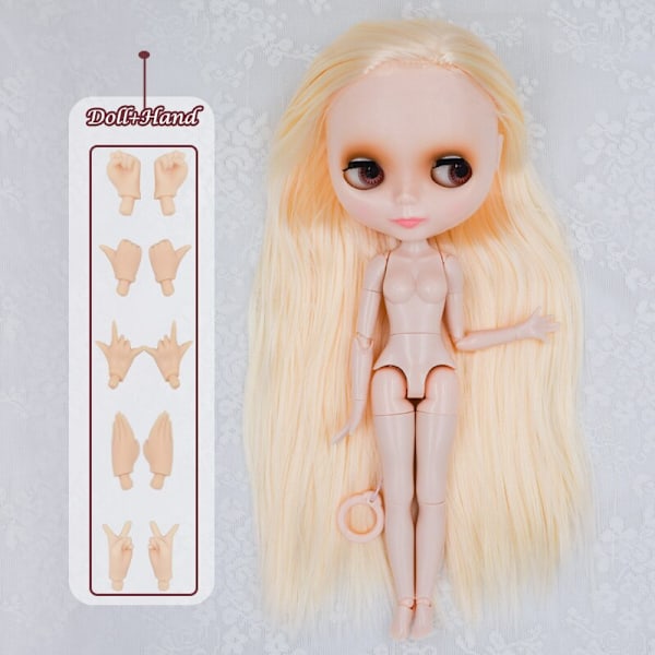 Neo Blyth Doll Anpassad NBL Glansig Ansikte, 1/6 OB24 BJD Blyth Doll Anpassad Blyth Dockor för Flickor, Present för Samling NBL09 HNBL08
