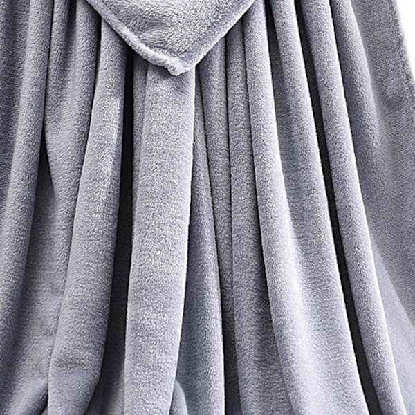 Falsk Pels Fleece Tæppe Stor Sofa Mink Seng Seng Blød Varmt Dobbelt & King Størrelse Fk[C] Grey