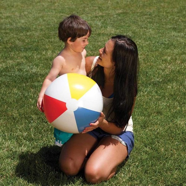 2 skinnende panelballer - oppblåsbar vannkule/strandball - diameter 51 cm