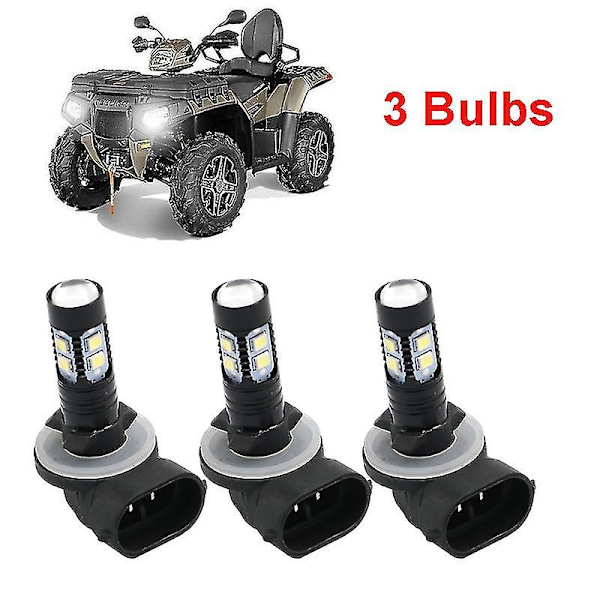 3 stk ATV Forlygter LED Lys 150w 3600lm 6000k Hvid Højtydende Lys Til Polaris Sportsman 110 300 400 450 500 550 570 600 700