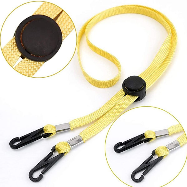 10 stk. Hat Chinstrap Vindtæt hat strop GUL yellow