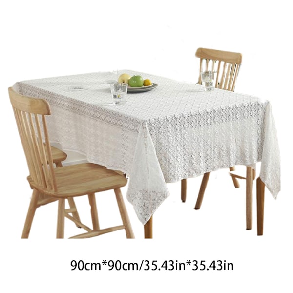 Franskt lantlig virkad spetsduk - ett elegant val 90*90CM