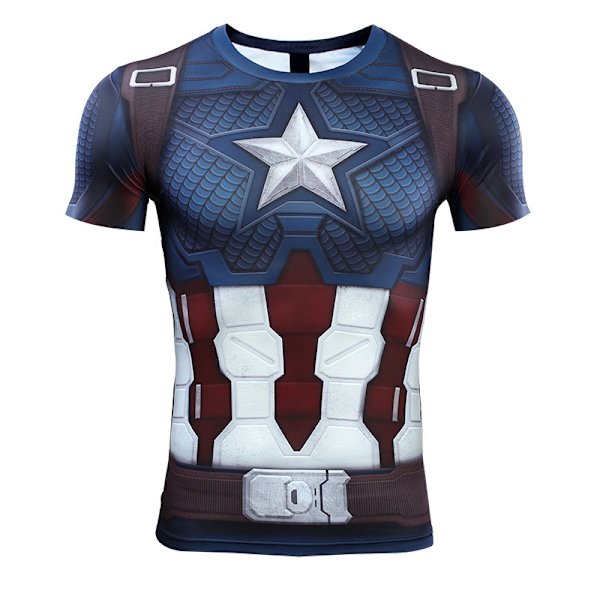 3D Spider-Man trykt kortærmet kompression T-shirt til mænd Åndbar Fitness Farve 3 XL Farve 3 Color 3 XL