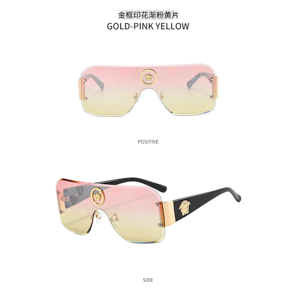 Personlige skjønnhetsbriller med én brikke, kuttet kant, retro gatefoto, ins-briller, fabrikkgrossist C8 Fashion Sunglasses