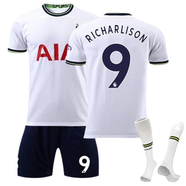 22-23 Tottenham Hotspur hjemmebane nr. 10 Kane trøje fodbolduniform sportsdragt Richarlison nr. 17 Romero No. 10 with socks + protective gear #L