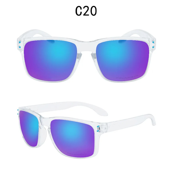 2024 Fabrikk Engros Tilpasset Logo Sykling Utendørs Sport Kvadratiske Polariserte Herresolbriller C20 Mens Polarized Sunglasses