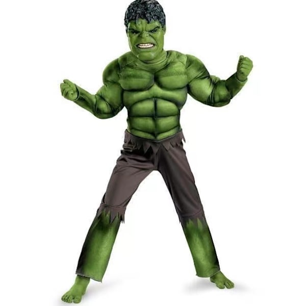 Deluxe Hulk Maskeradkostym för pojkar 3-8 år Barnkostym 7-8 år 7-8 years