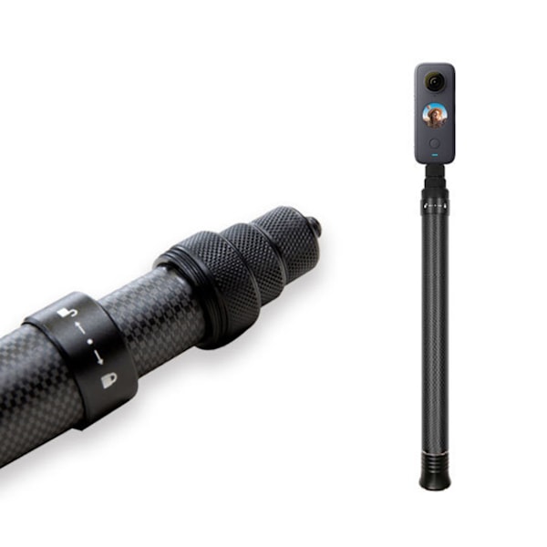 Förlängd Selfie Stick i Kolfiber Bärbar Handhållen Selfie-förlängningsstång för Kameror Stabilisatorer Stativ Monopods 1.5m / 4.9ft