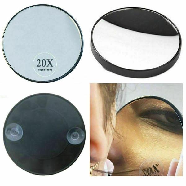 Sminkspegel 10/20/30x Forstørrelsesspejl SORT 10X 10X sort black 10X-10X