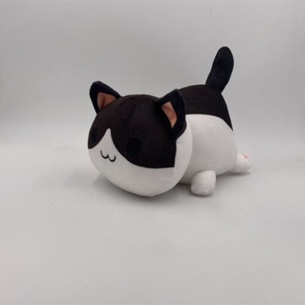 Meemeows Mad Kat Aphmau Dukke Plys Legetøj Plys Dukker Donut 25 cm - Perfet BlackWhite