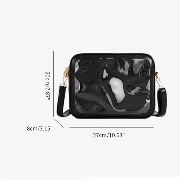 Naisten Ita-sanoma laukku Naisten japanilaistyylinen olkalaukku Tyttöjen söpö läpinäkyvä crossbody-laukku Opiskelijalaukku Purple 0.26