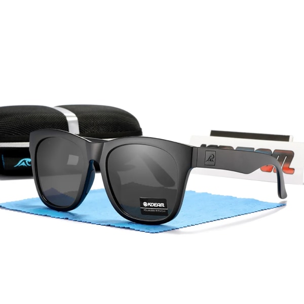 KDEAM Ny ankomst förtjockade linser polariserade solglasögon för män kvinnor resor solglasögon utomhus UV400 skydd glasögon KD728 C3
