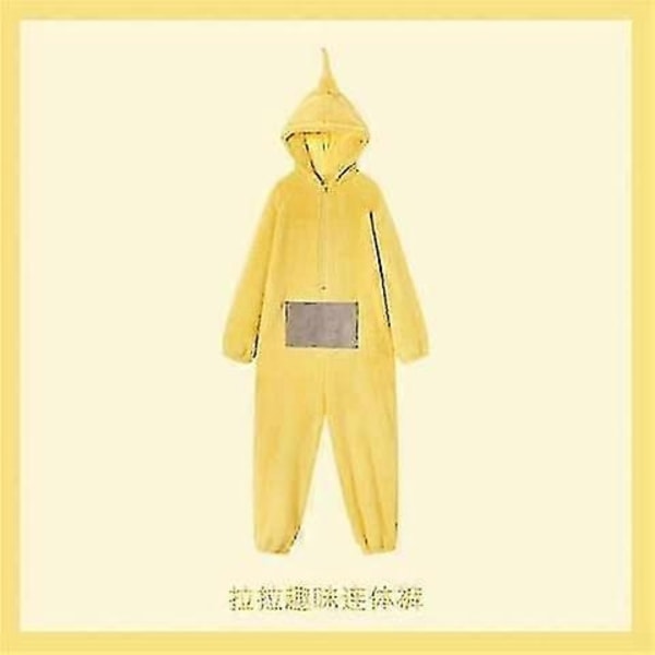 Uusi Teletubbies-asu Aikuinen Lala Tinky Winky Onesies Cosplay Joulu Pyjamat Halloween Eläinpuku Haalarit-Xin LaLa Teletubbies LaLa Teletubbies Adult XL